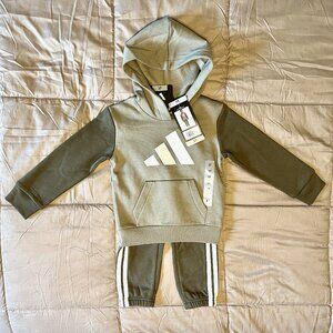 Adidas Kids 2-Piece Sweats Set * Size 3T * Lt. Gray (2 Tone) * New With Tags